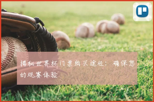 揭秘世界杯门票购买途径:确保您的观赛体验