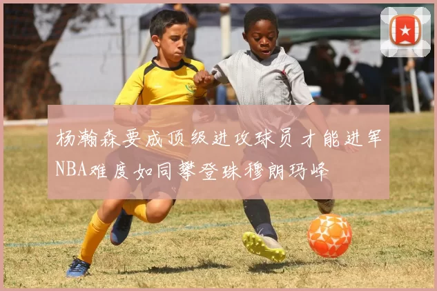 杨瀚森要成顶级进攻球员才能进军NBA难度如同攀登珠穆朗玛峰