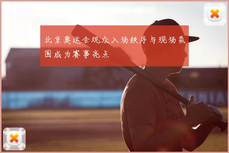 北京奥运会观众入场秩序与现场氛围成为赛事亮点